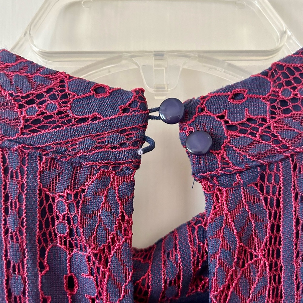 Burgundy & Purple Knee-length Dress - Picture 7 of 7